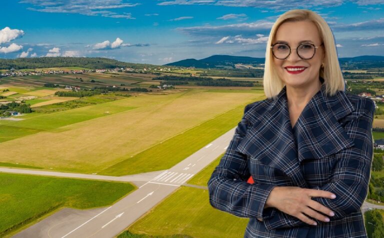Przełom dla Masłowa. Lotnisko wchodzi do systemu bezpieczeństwa państwa Fot. SUM Marszałek Renata Janik podkreśla, że modernizacja lotniska w Masłowie to inwestycja w bezpieczeństwo regionu i szansa na włączenie Świętokrzyskiego w strategiczną infrastrukturę kraju.