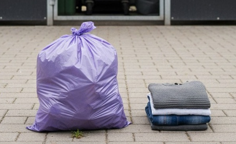 Fioletowa rewolucja w Kielcach! Mieszkańcy pokochali nowe worki na ubrania Fot.; UMK/Fioletowe worki na stałe wchodzą do systemu zbiórki odpadów w Kielcach. Po zebraniu rekordowych 110 ton tekstyliów w rok, miasto nie ma wątpliwości – to najskuteczniejszy sposób na walkę ze stertami ubrań na wysypiskach.