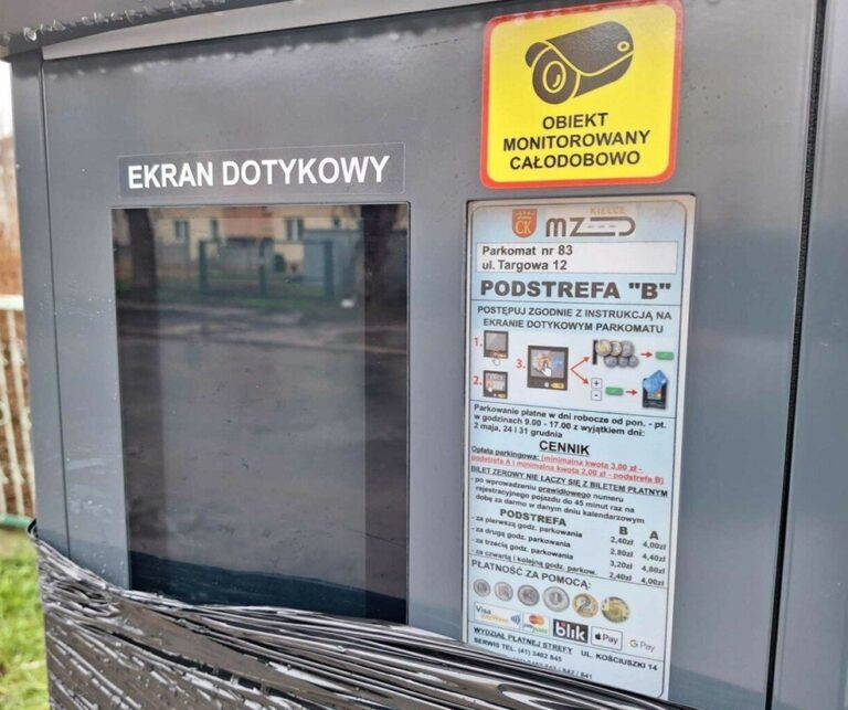 Skandalicznie stare parkometry znikają z Kielc. Czas na dotykowe ekrany