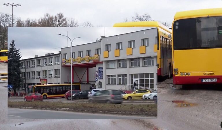 Zajezdnia MPK w Kielcach. To tutaj, podczas prac serwisowych, doszło do tragicznego wypadku, w którym ucierpiał 25-letni mechanik.