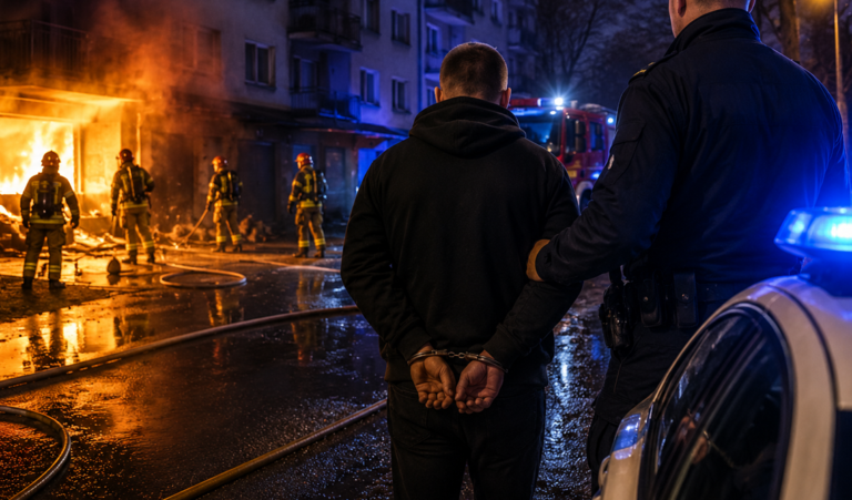 Fot.: Zdjęcie ilustracyjne/32-latek odpowiadał za nocne podpalenia w dwóch kieleckich blokach. Sąd skazał go na cztery lata więzienia.